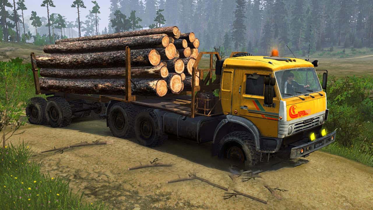 Kamaz 53504 timber carrier Truck v1.0